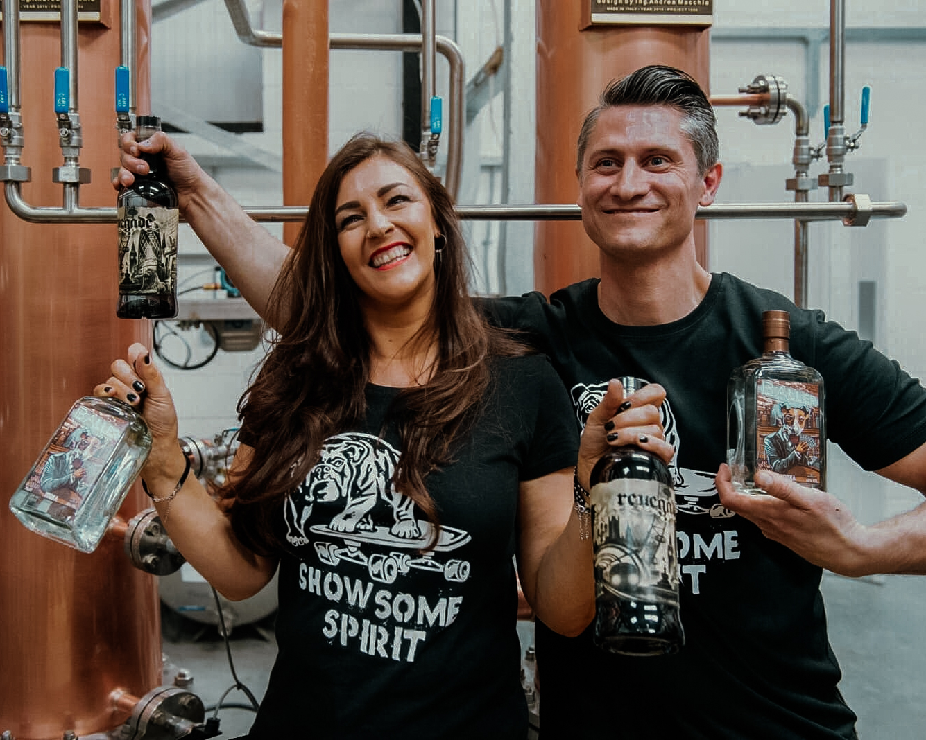 Doghouse Distillery founders, Braden and Katherine Saunders