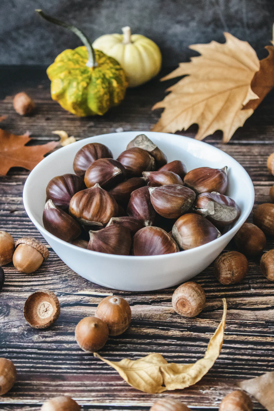 Chestnuts on a table